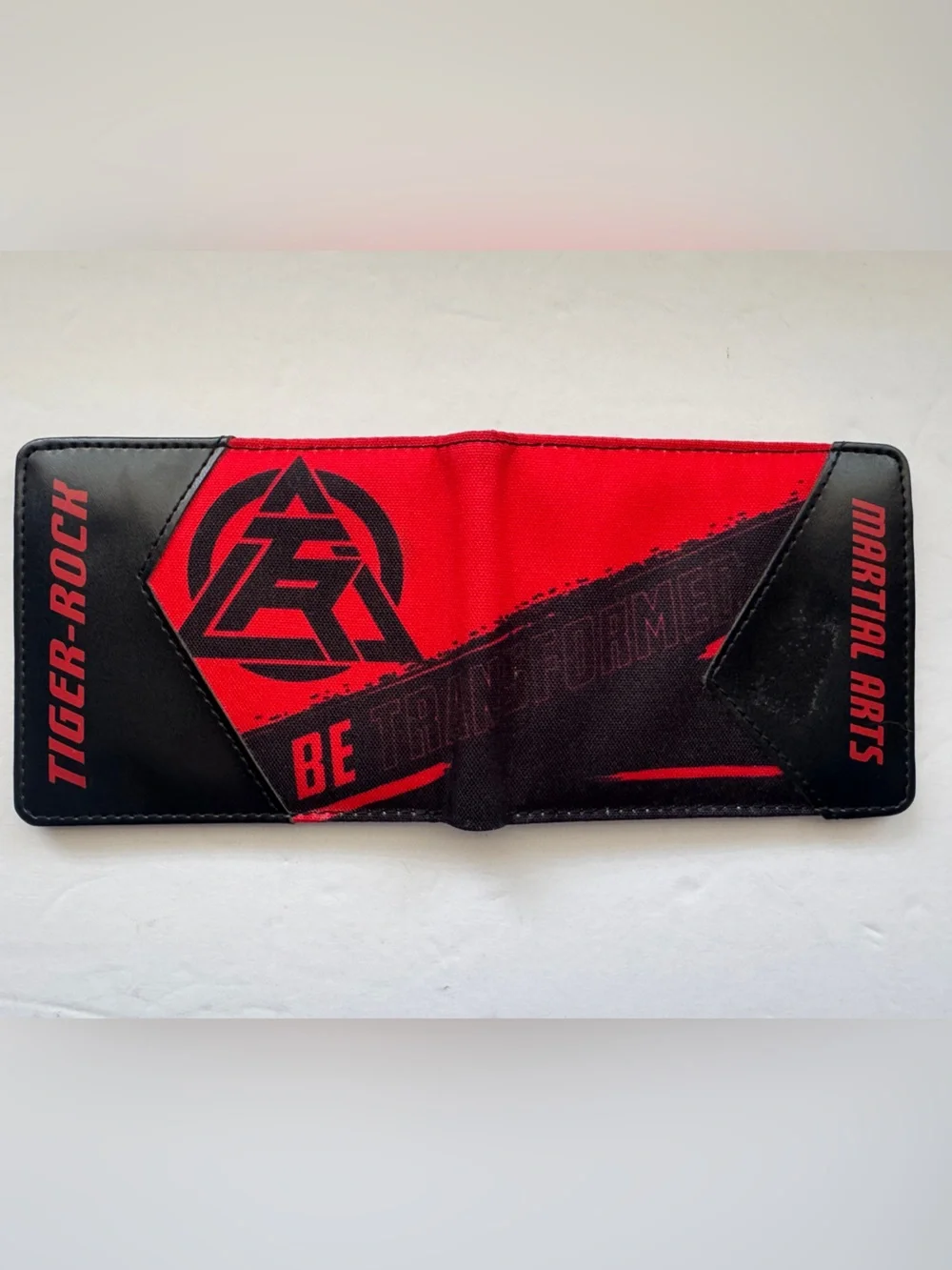 Tiger-Rock Martial Arts Bi-Fold Wallet Black & Red Student Uniform Wallet